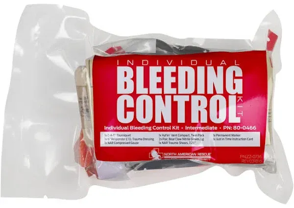 North American Rescue 80-0466 Bleeding Control Kit, Red