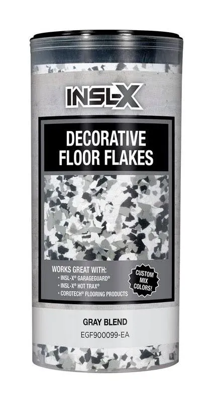 INSL-X PRODUCTS EGF900099-EA Decorative Paint Floor Flakes Additive, Gray, 12 Ounce