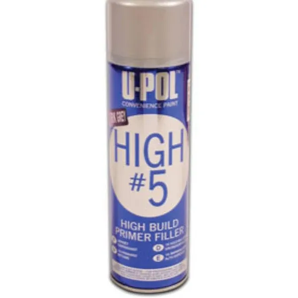 U-POL UP0765V High Build Primer, 450 mL Aerosol Can, Dark Gray, 21.5 sq-ft Coverage