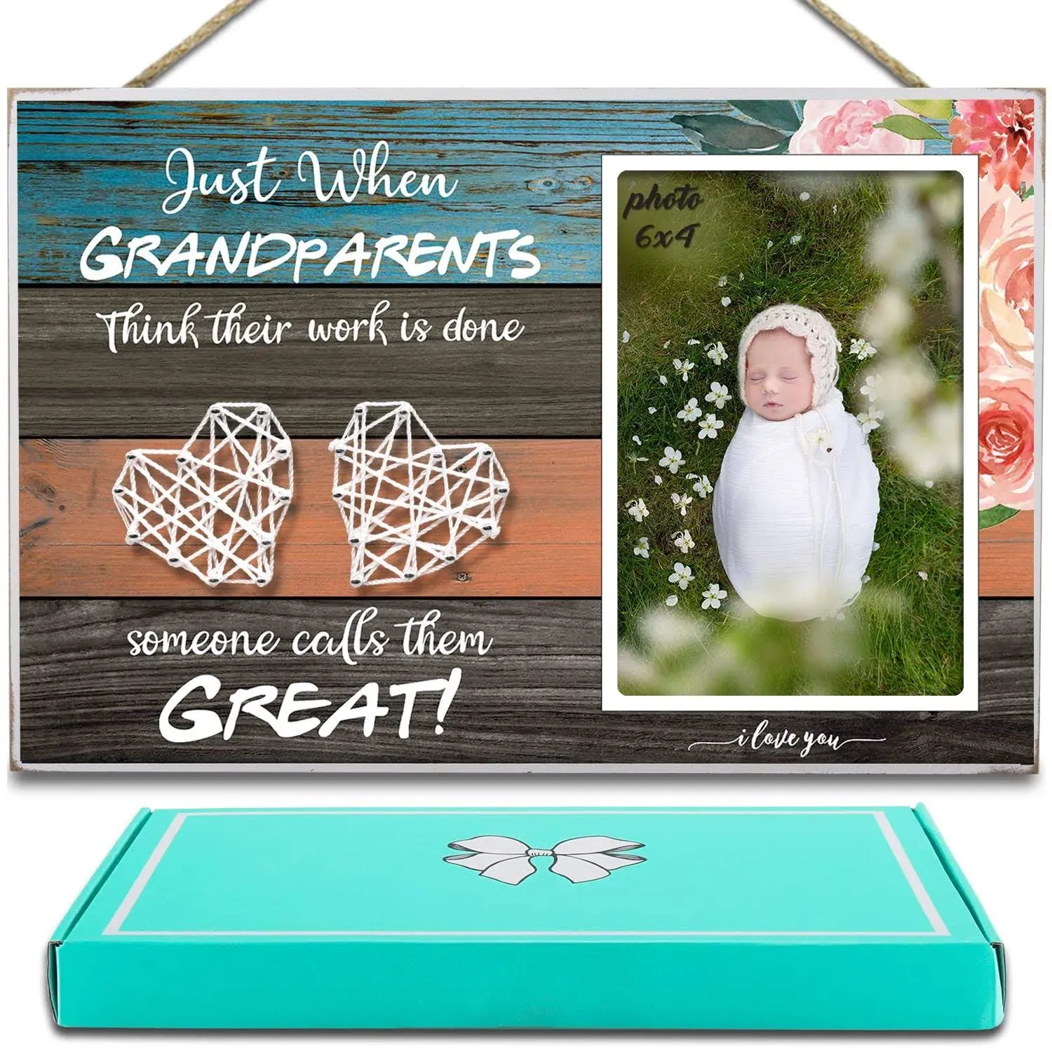 Baby Announcement Picture Frame for Great Grandparents Great Grandparent Gift...