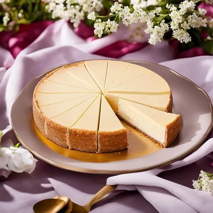 Andy Anand New York Creamy Cheesecake 9" Fresh Made in Traditional Way, Amazing-Delicious-Decadent (2 lb)