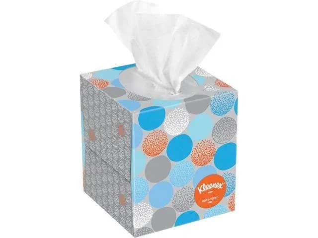 Kleenex Boutique Anti-Viral Facial Tissue, 3Ply, Pop-Up Box