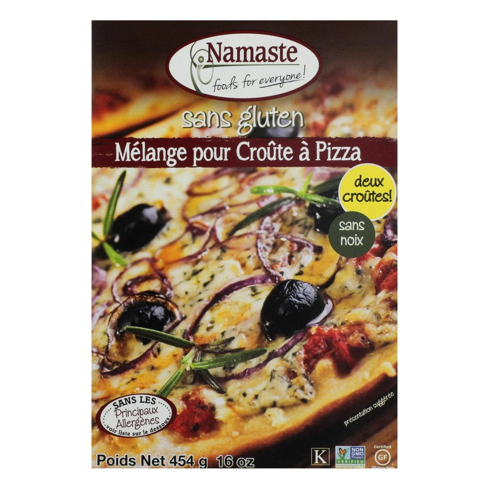 Namaste Foods, Gluten Free Pizza Crust Mix, Allergen-Free, 16-Ounce (Pack of 6)