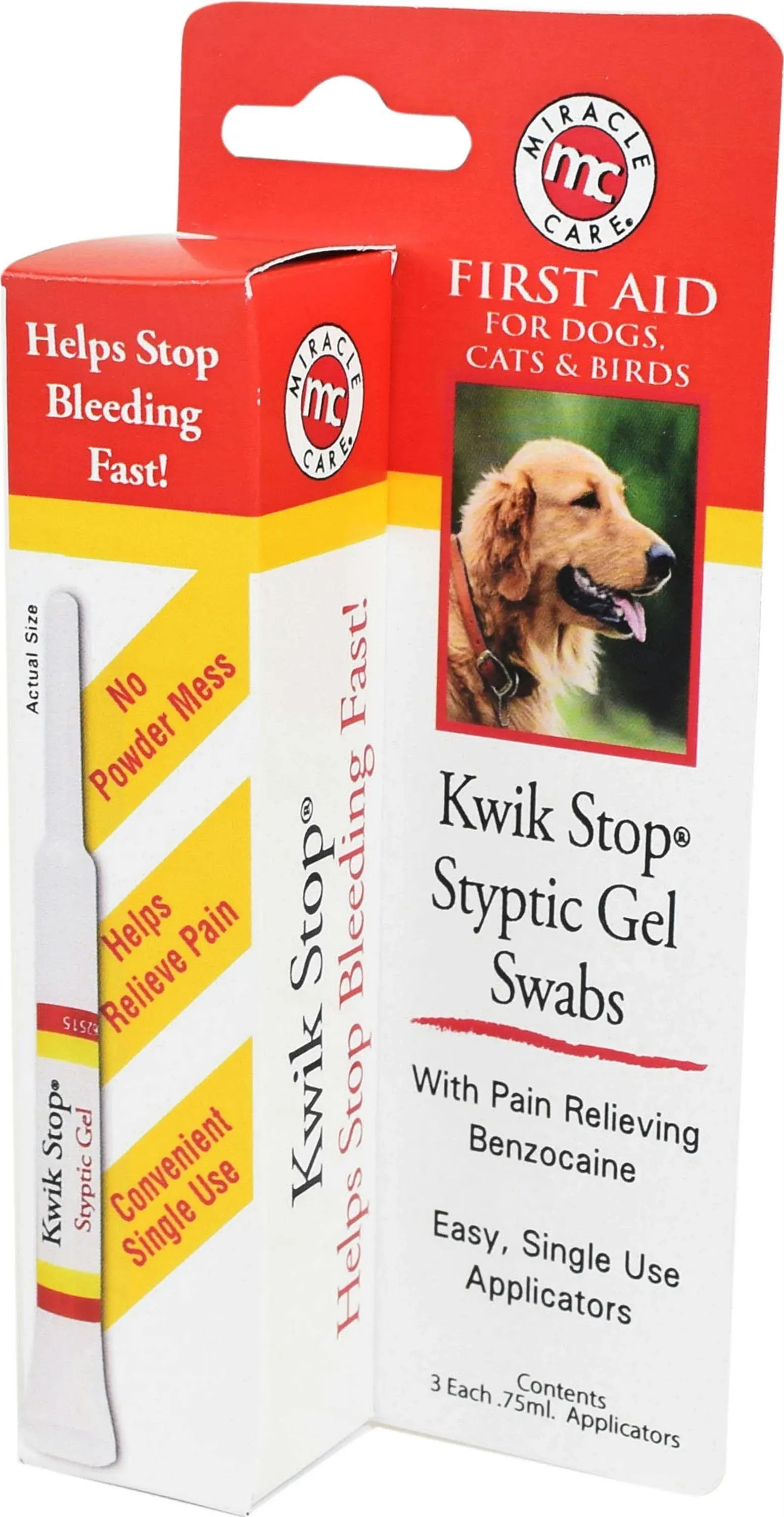 Kwik Stop Styptic Gel Swabs