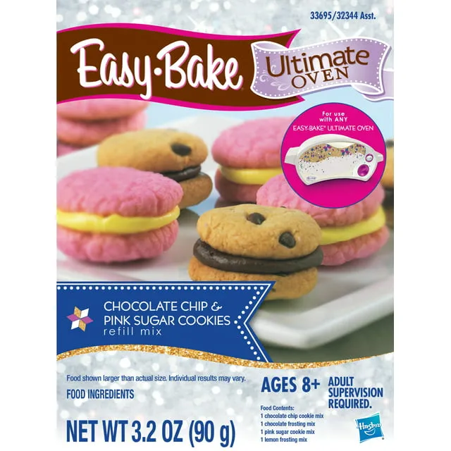 Easy-bake Ultimate Oven Chocolate Chip and Pink Sugar Cookies Refill Pack