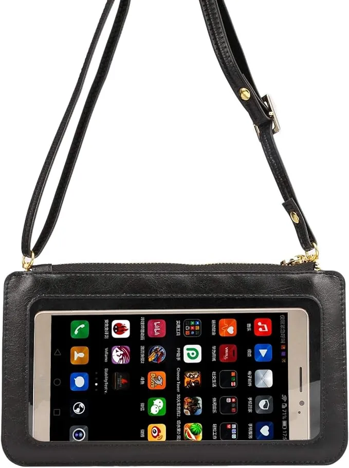 Phone Bag Touch Screen PU Leather Crossbody Bag, Universal Phone Wallet Pouch Shoulder bag for iPhone Xs Max XR X 8 7 Plus,Samsung Galaxy S8 S9 Plus Note 8, S10 Lite, s20+,s20 ultra,Note10+, Note20