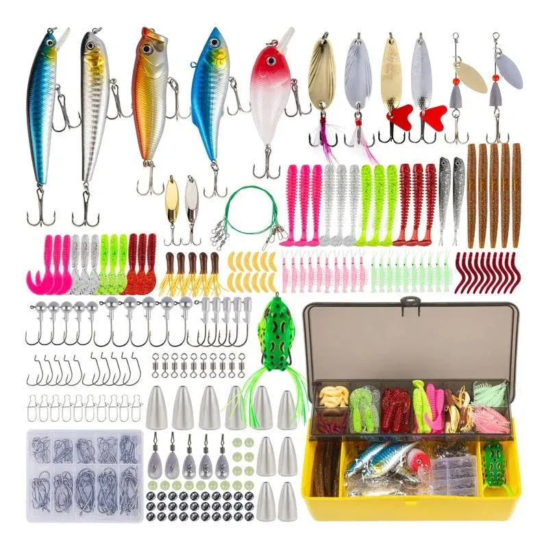 GOANDO Fishing Lures Fishing Gear Tackle Box Fishing Attractants for Bass Trout ...