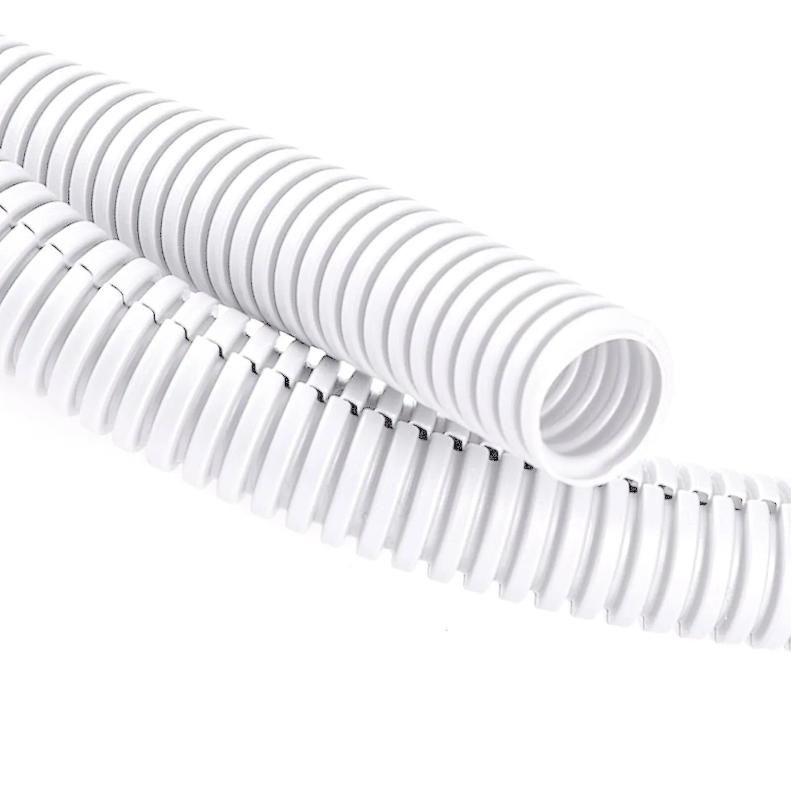 ZhiYo 20ft 1/2 Wire Loom Split Tubing Auto Wire Conduit Flexible Cover, White