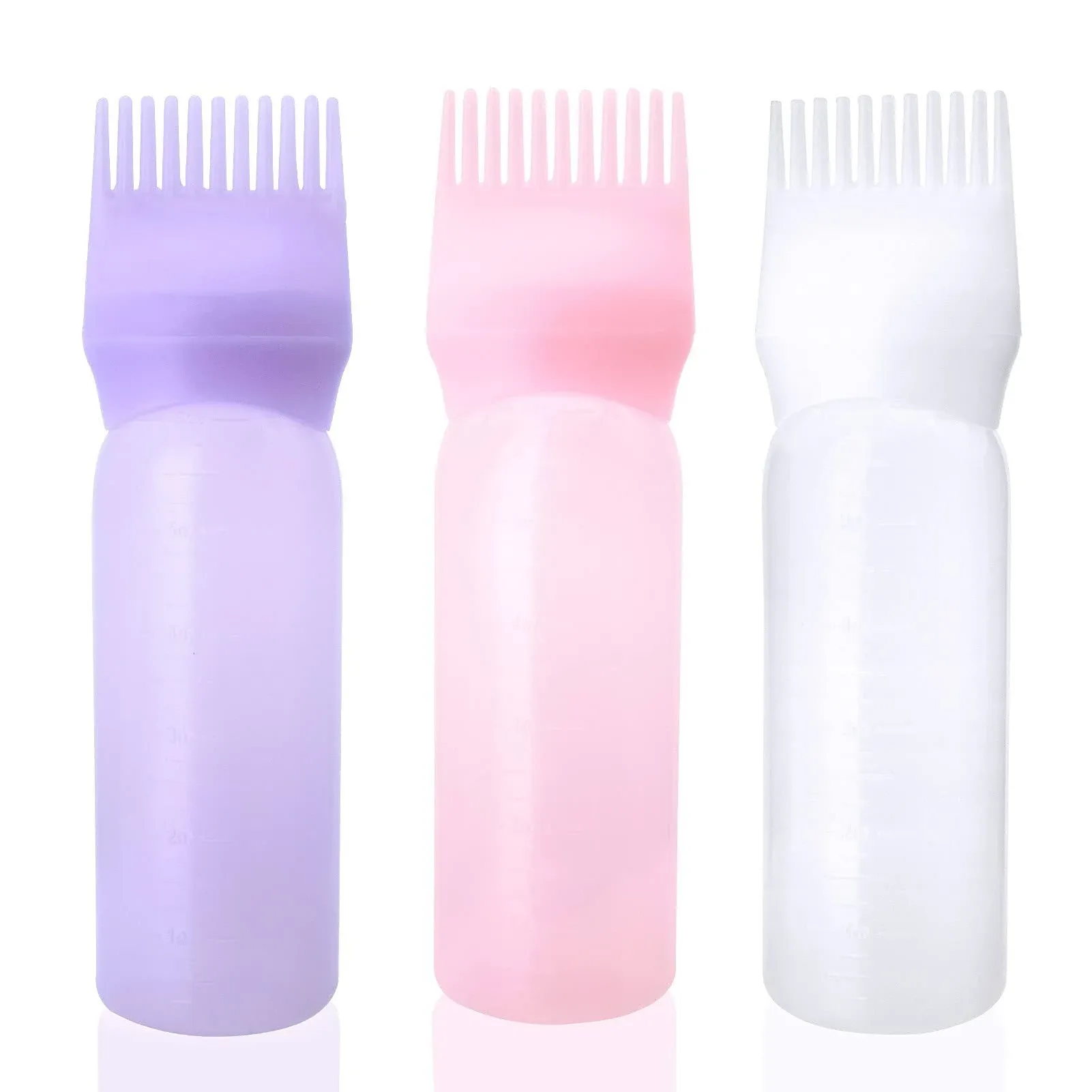 Cosywell Root Comb Applicator Bottle 6 Ounce Hair Dye Applicator Brush 3 Pack for ...