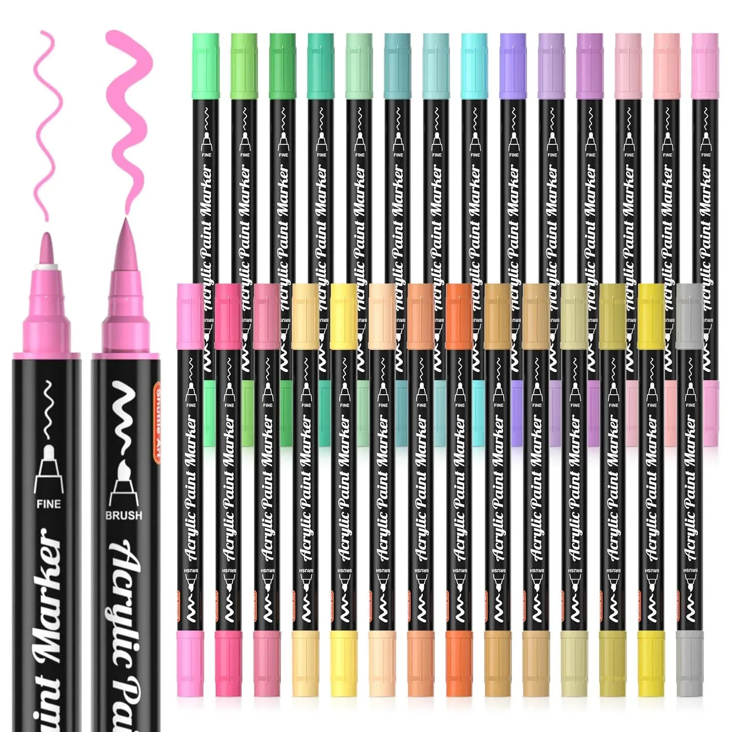 Shuttle Art Dual Tip Acrylic Paint Pens