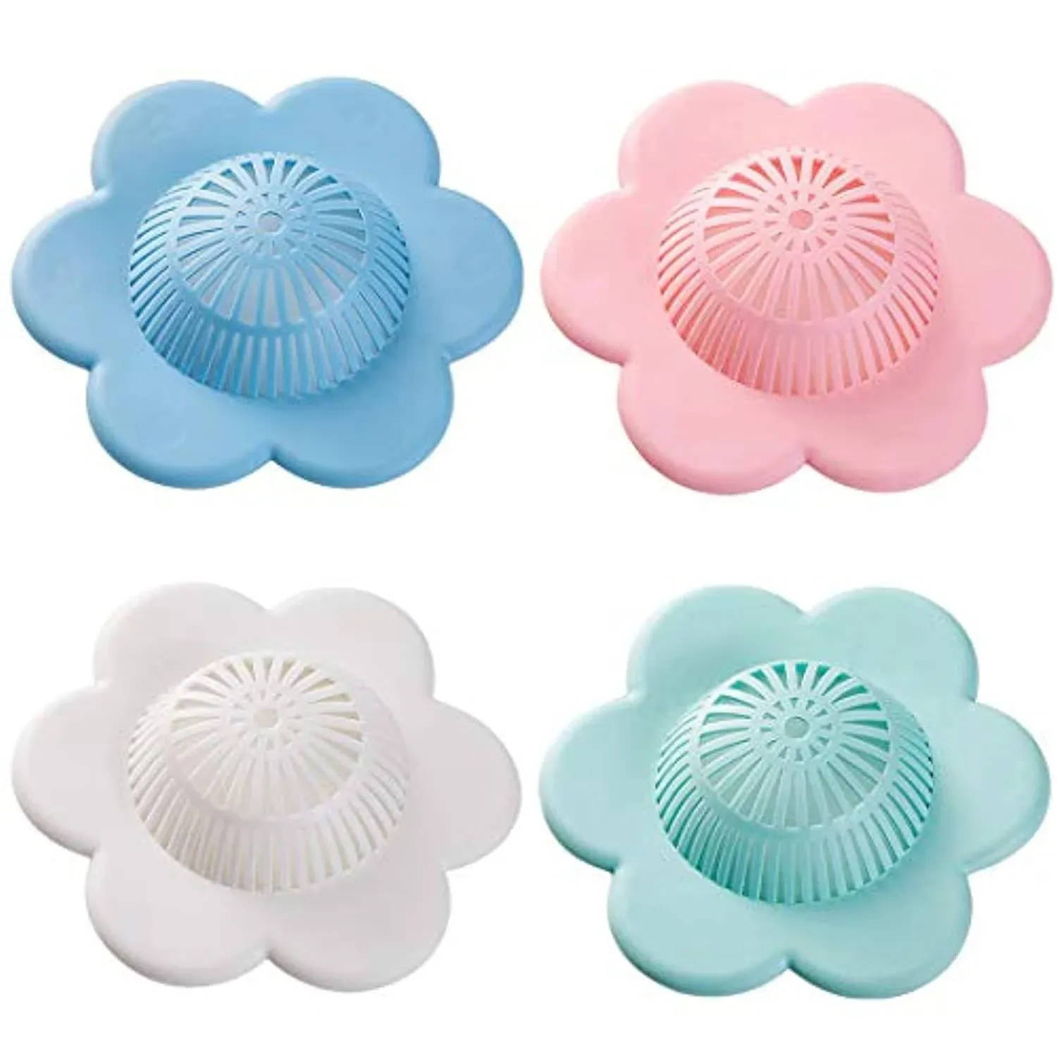 UMBWORLD Hair Catcher Silicone Hair Stopper Shower Drain Covers, Bathtub and ...