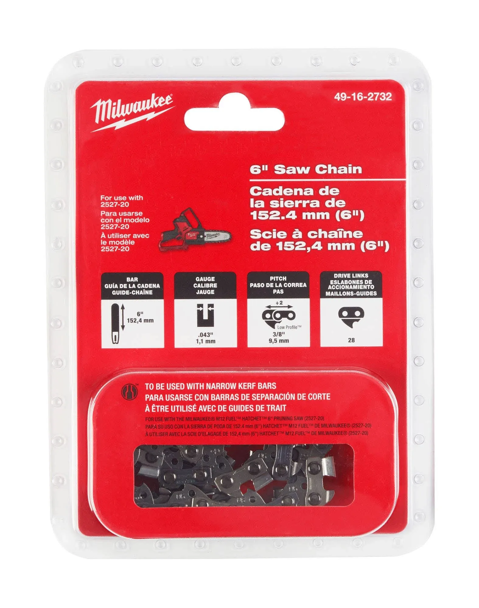 Milwaukee 6 in. Saw Chain