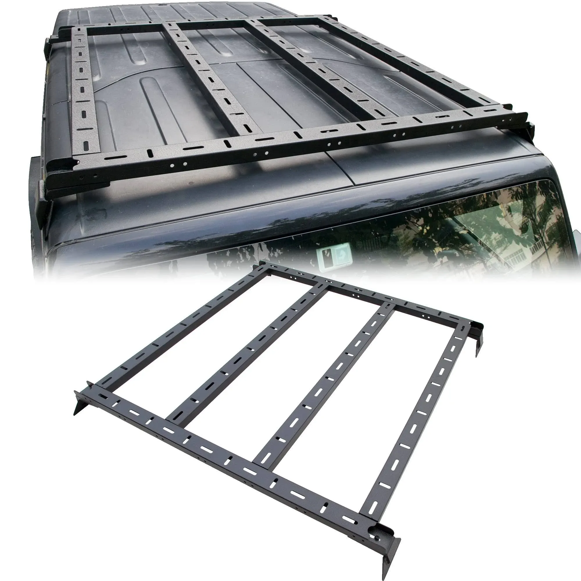 Steel Roof Rack Top Cargo Carrier for Jeep Wrangler JK JL Gladiator 2007-2023 US