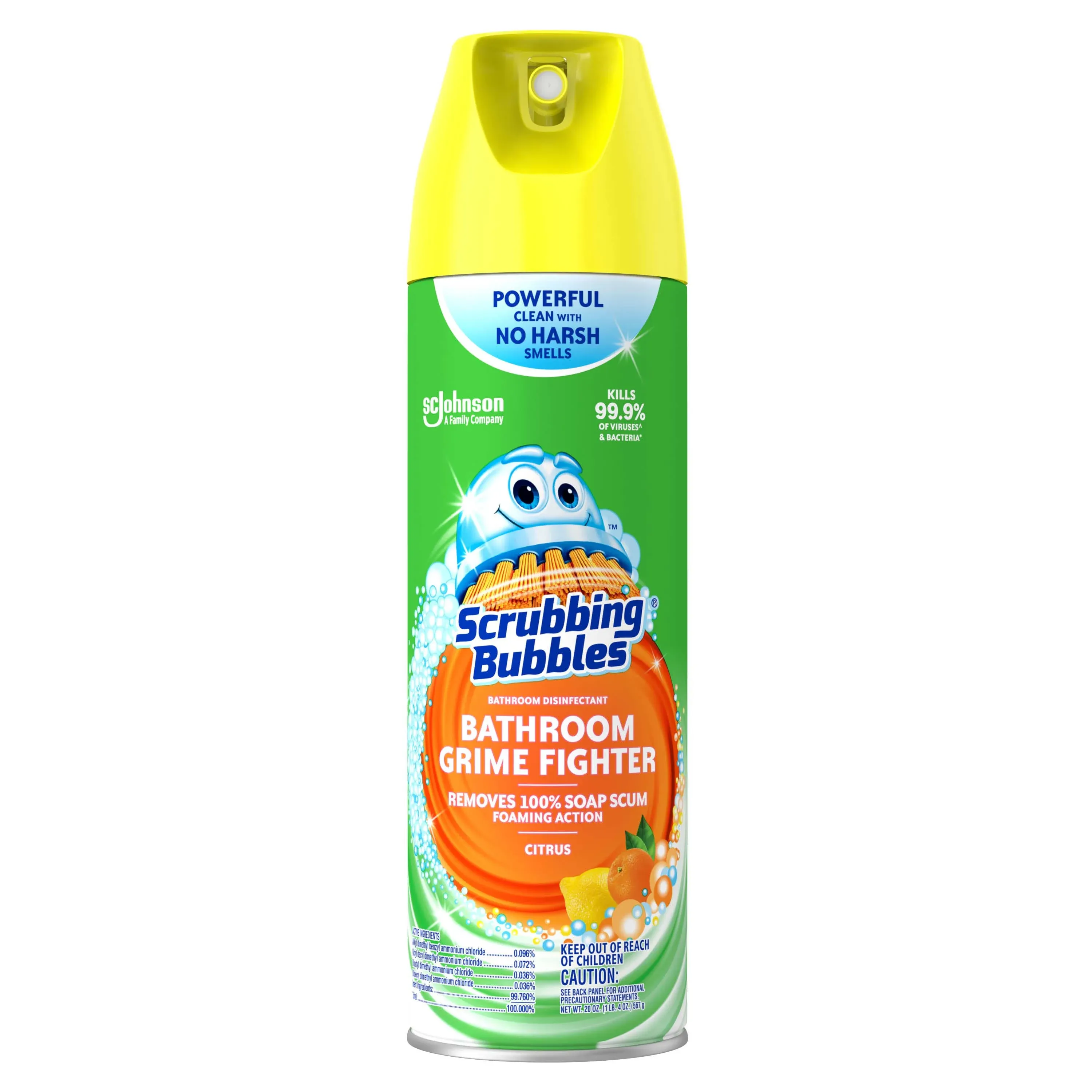 Scrubbing Bubbles Bathroom Grime Fighter, Disinfectant, Citrus - 20 oz