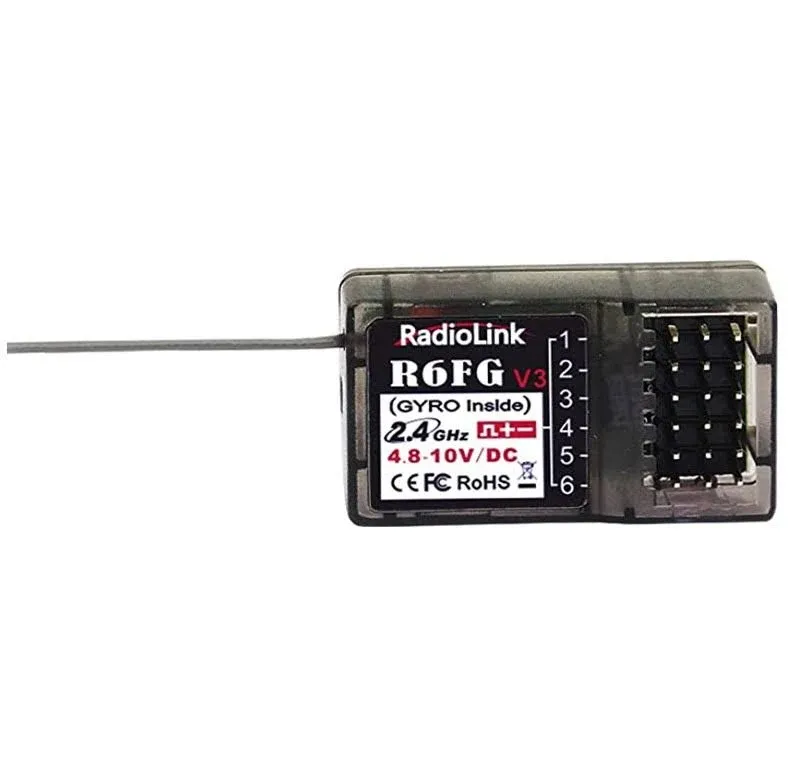 Radiolink R6fg 6 Channels 2.4ghz RC Receiver with Gyro, Ground Long Range Control ...