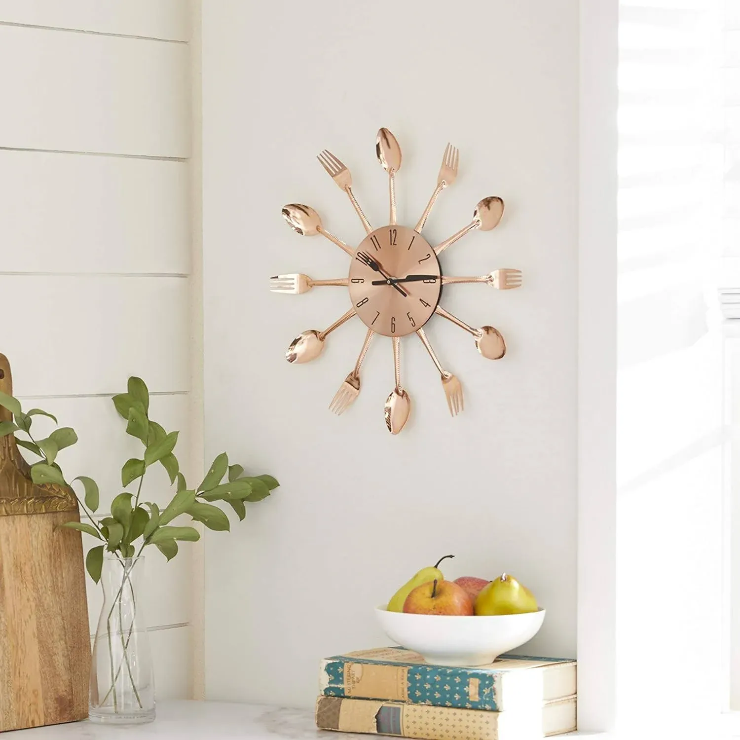 Juniper + Ivory 15 In. Eclectic Wall Clock Copper Metal - Juniper + Ivory 85522