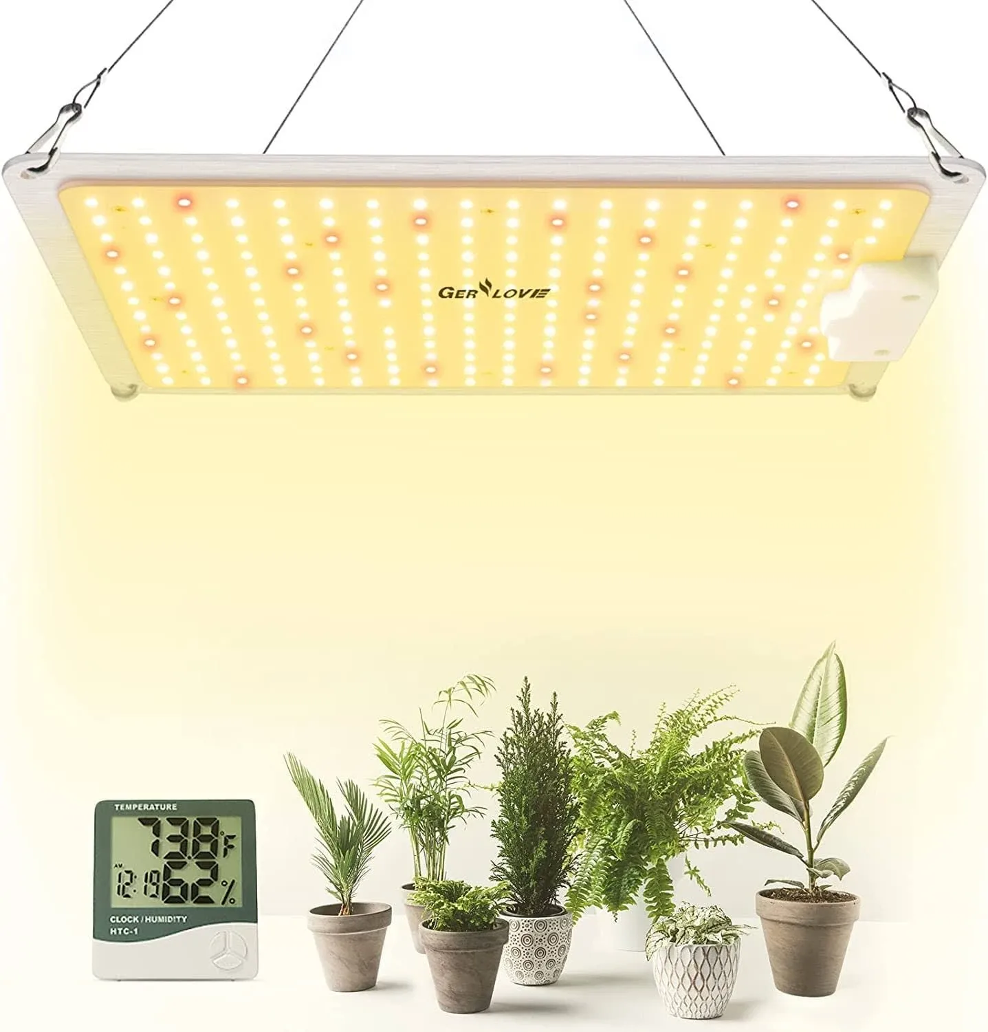 LED Grow Light, SP1000 Sunlike Full Spectrum Dimmable Plant Lights with Thermometer Hygrometer, Growing Lamps for Indoor Plants Seedlings Veg Bloom 2x2/3x3 Ft Coverage