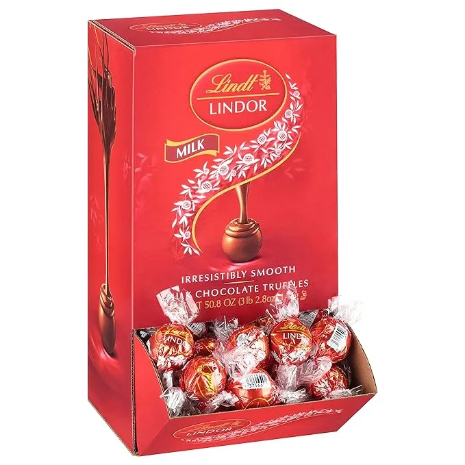 Lindt LINDOR Milk Chocolate Truffles, Kosher, 120 Count, 50.8 Ounce