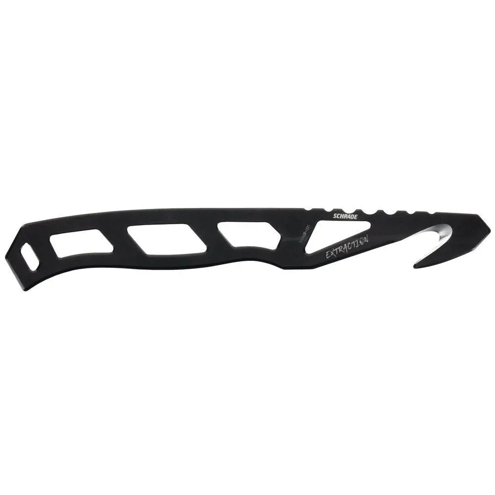 New Schrade Extraction Rescue Hook Fixed Blade Knife 1159297