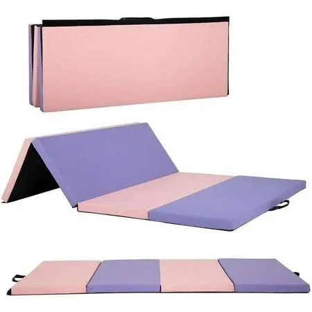 Dkelincs Folding Gymnastics Mats with Handle 6 x4 x2  4 Panel Tumbling Exercise Mat Waterproof  CM