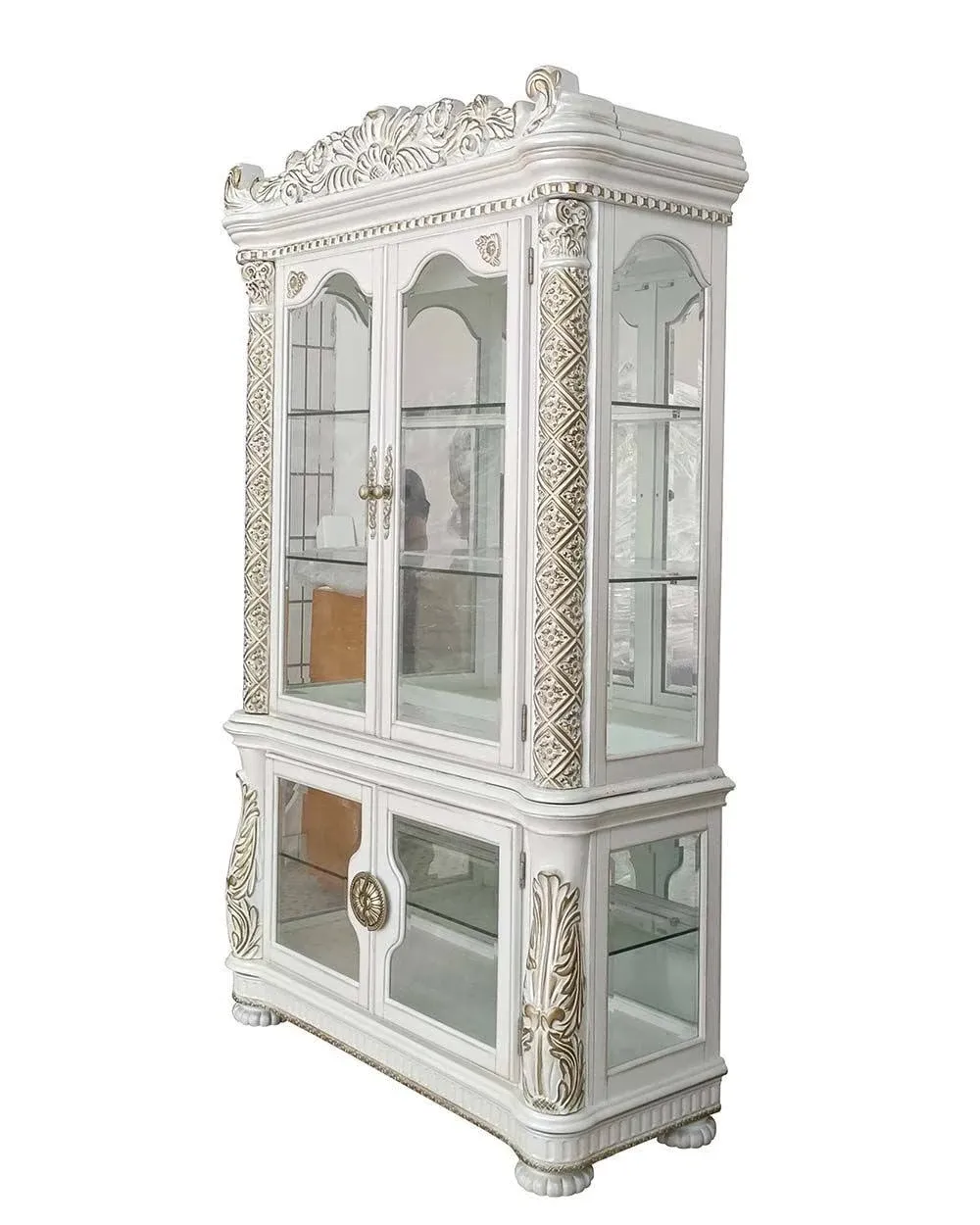 ACME Vendom Antique Pearl Finish Curio Model DN01223