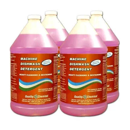 Commercial Industrial Grade Machine Dishwash Detergent - A premium grade detergent for low or high temp dishwash machines-4 gallon case