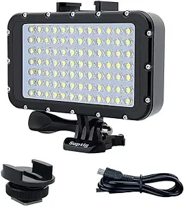 Suptig Underwater Lights Dive Light 84 LED High Power Dimmable Waterproof LED