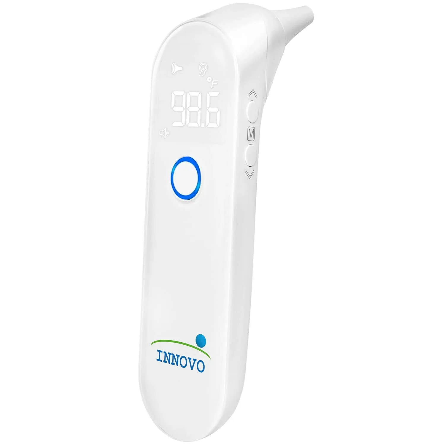 Newly Released Innovo Medical Touchless Forehead Thermometer, Non-Contact Fever Alert, Termometro Digital (Snow White), (iF100B)