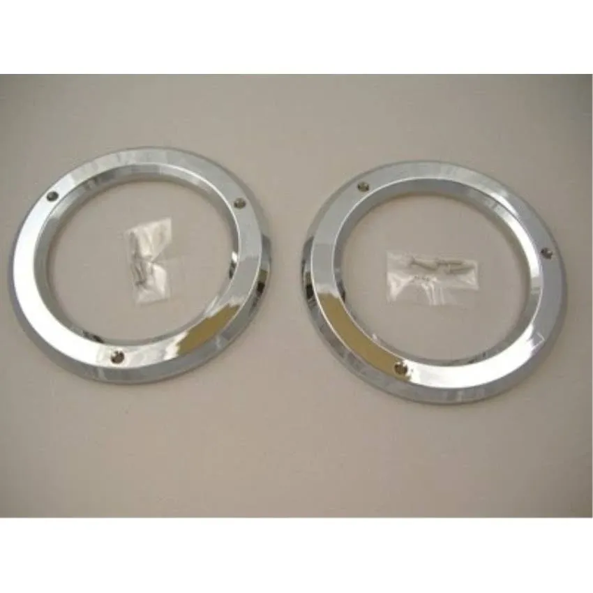 Round Chrome Plastic 4" Bezel W/O Visor