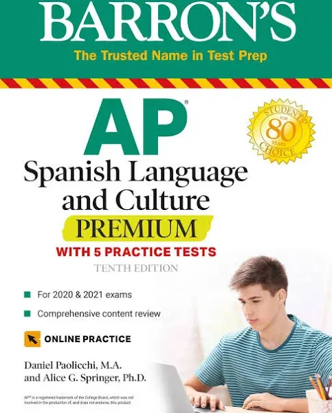 Pre-Owned AP Spanish Language and Culture Premium: With 5 Practice Tests (Paperback) 1506266703 9781506266701