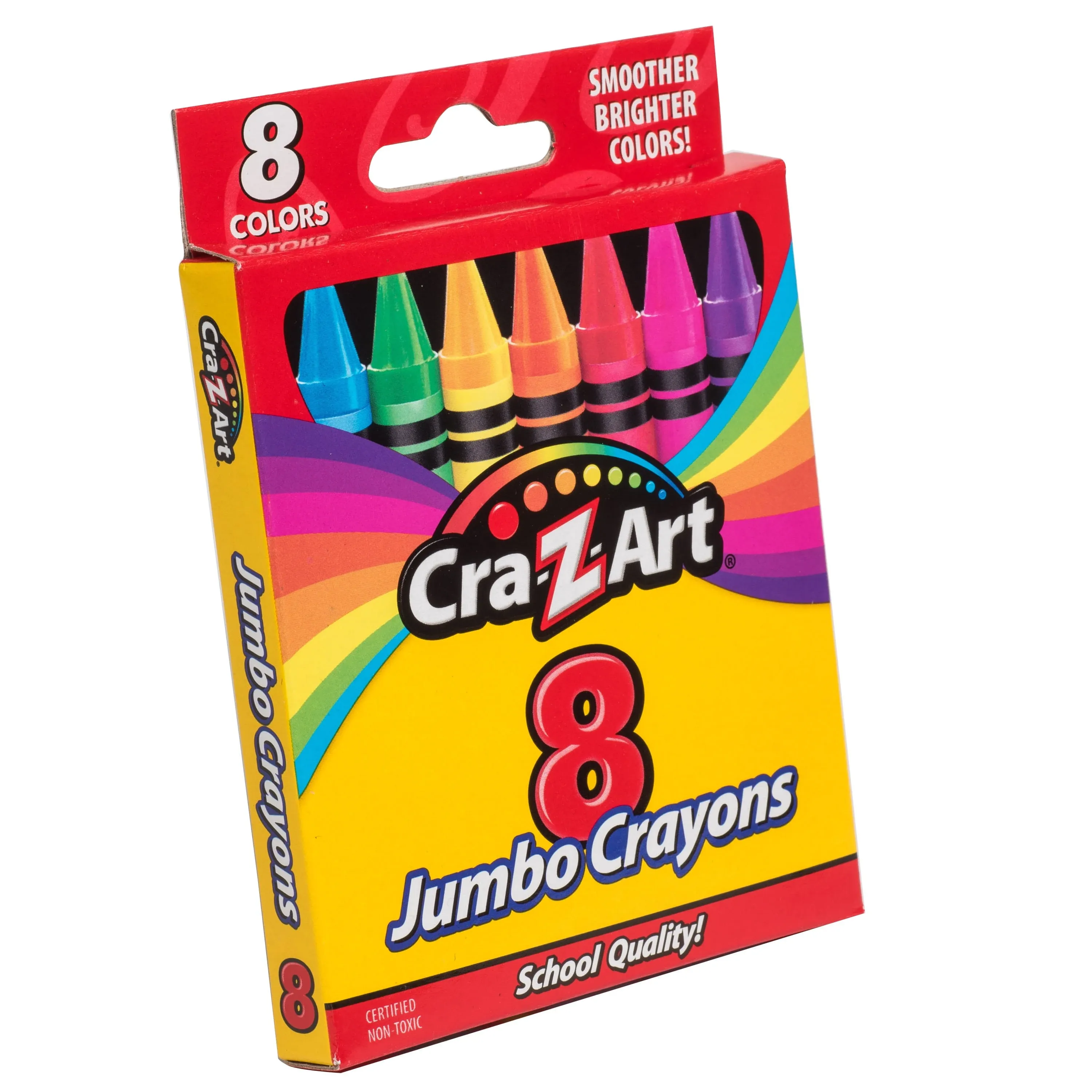 Cra-Z-Art Jumbo Crayons, 8 Assorted Colors, 8/Pack (10203WM48)