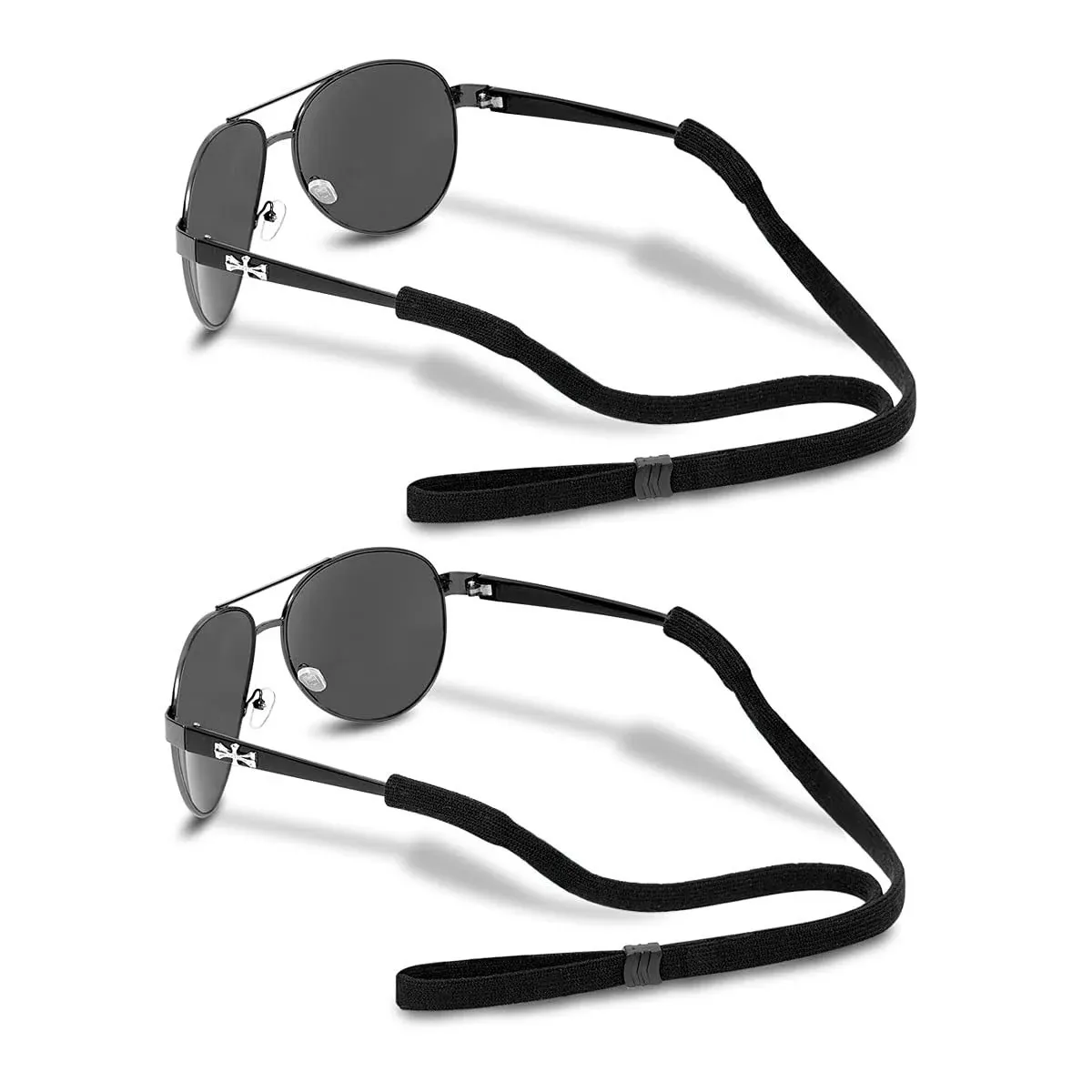 Glasses Strap (2 PCS) Sports Eyeglass Strap Adjustable Sunglasses Retainer for Men Women