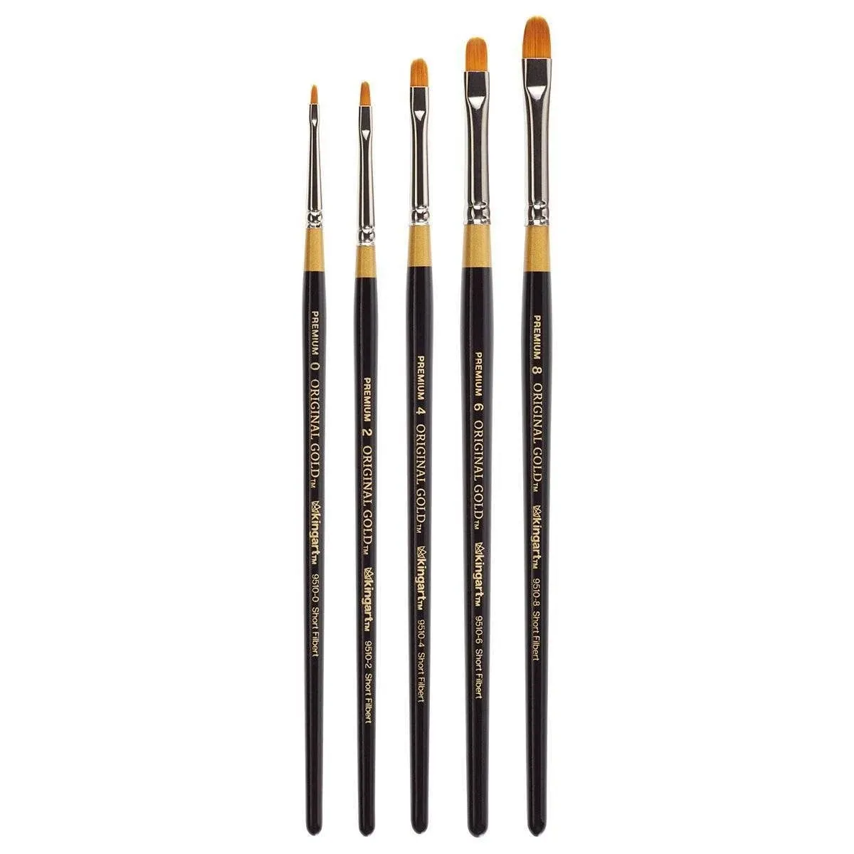 KINGART Original Gold 9510 Short Filbert Series