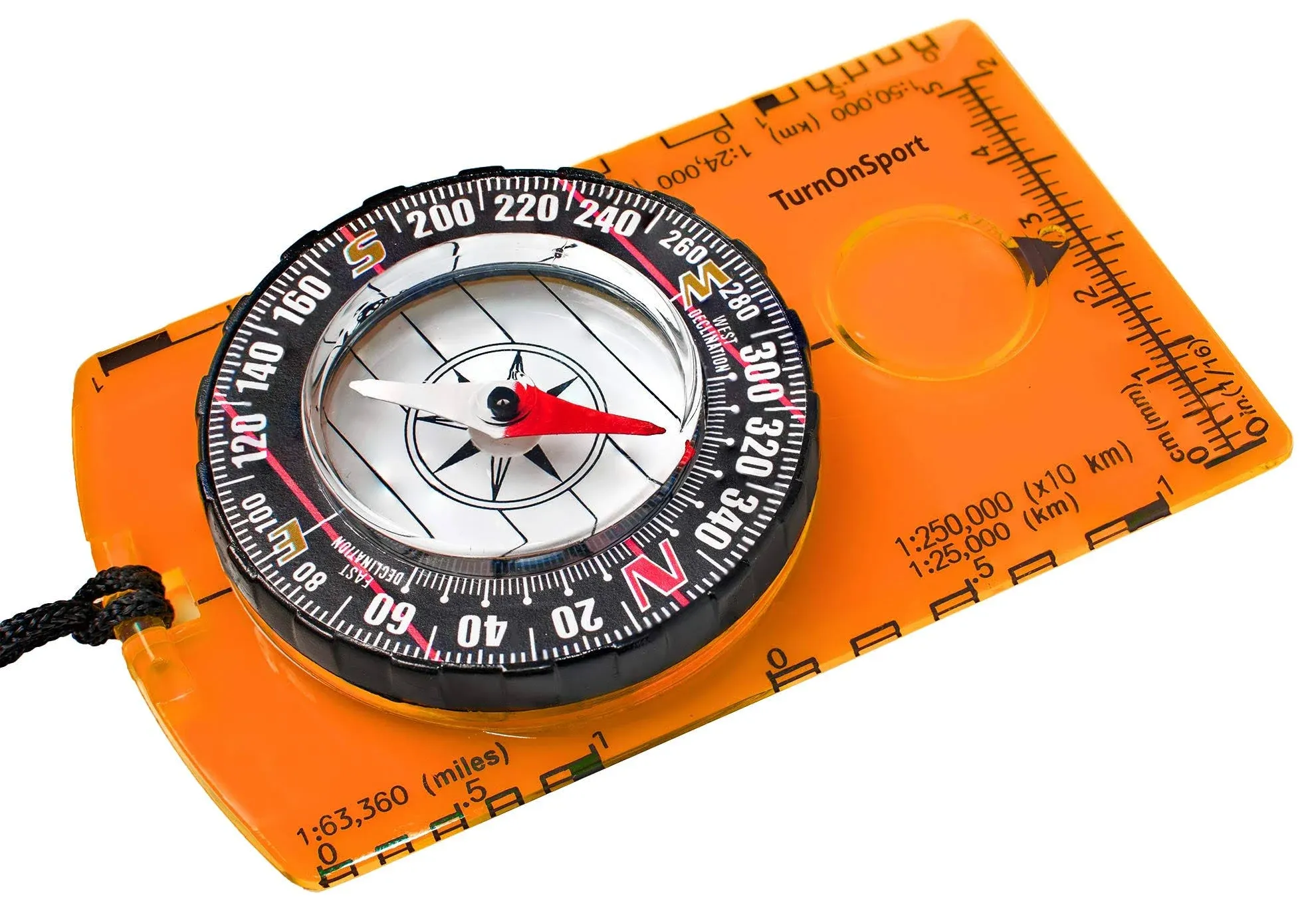 Orienteering Compass Hiking Backpacking Compass | Advanced Scout Compass Camping Navigation - Boy Scout Compass for Kids | Professional Field Compass for Map Reading - Best TurnOnSport Survival Gifts