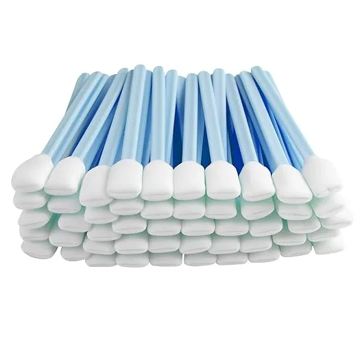 Foam Printer Cleaning Swabs Sticks - BIHYM Square Lint-Free Foam Tip Swab for Camera, Inkjet Printer, Painting, Optics Lens Equipment (100PCS)