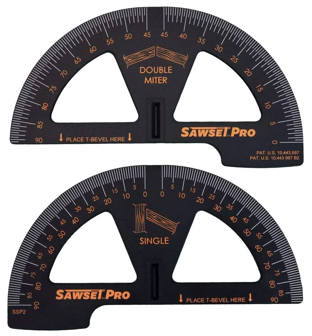 Miter Saw Protractor Sawset Pro Patented No Math Scales Large Scales Are The Key to Accuracy in Size Matters in ABS Plastic