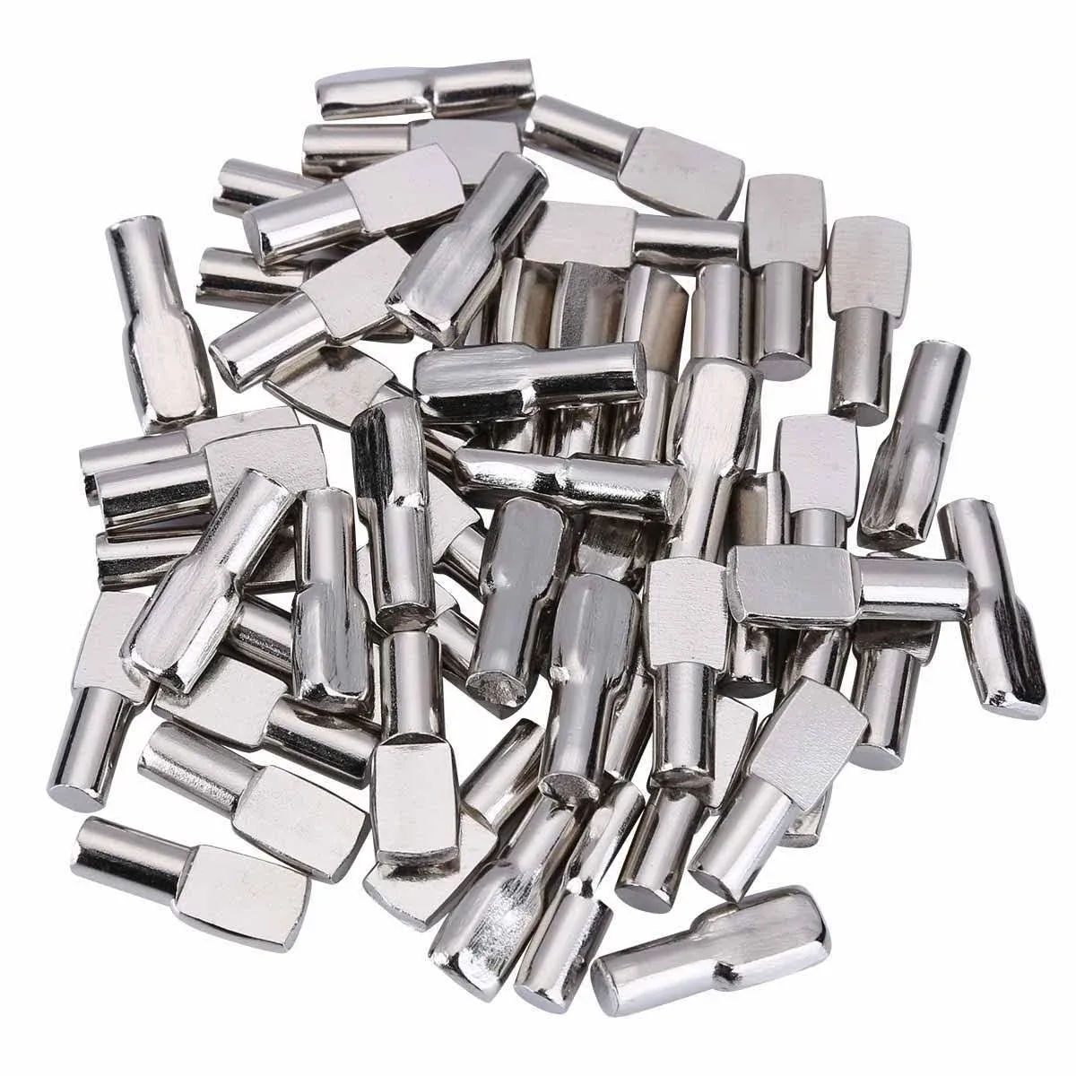 120 Packs Shelf Pins, 5mm Shelf Support Pegs Spoon Shape Cabinet Furniture