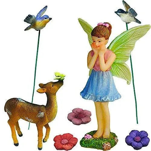 Mood Lab Fairy Garden Miniature Accessories and Figurines Kit