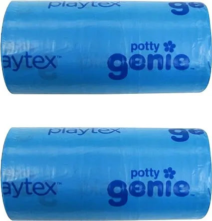 Playtex Potty Genie Disposable Liners, 2 Rolls, Disposable Potty Training Bags