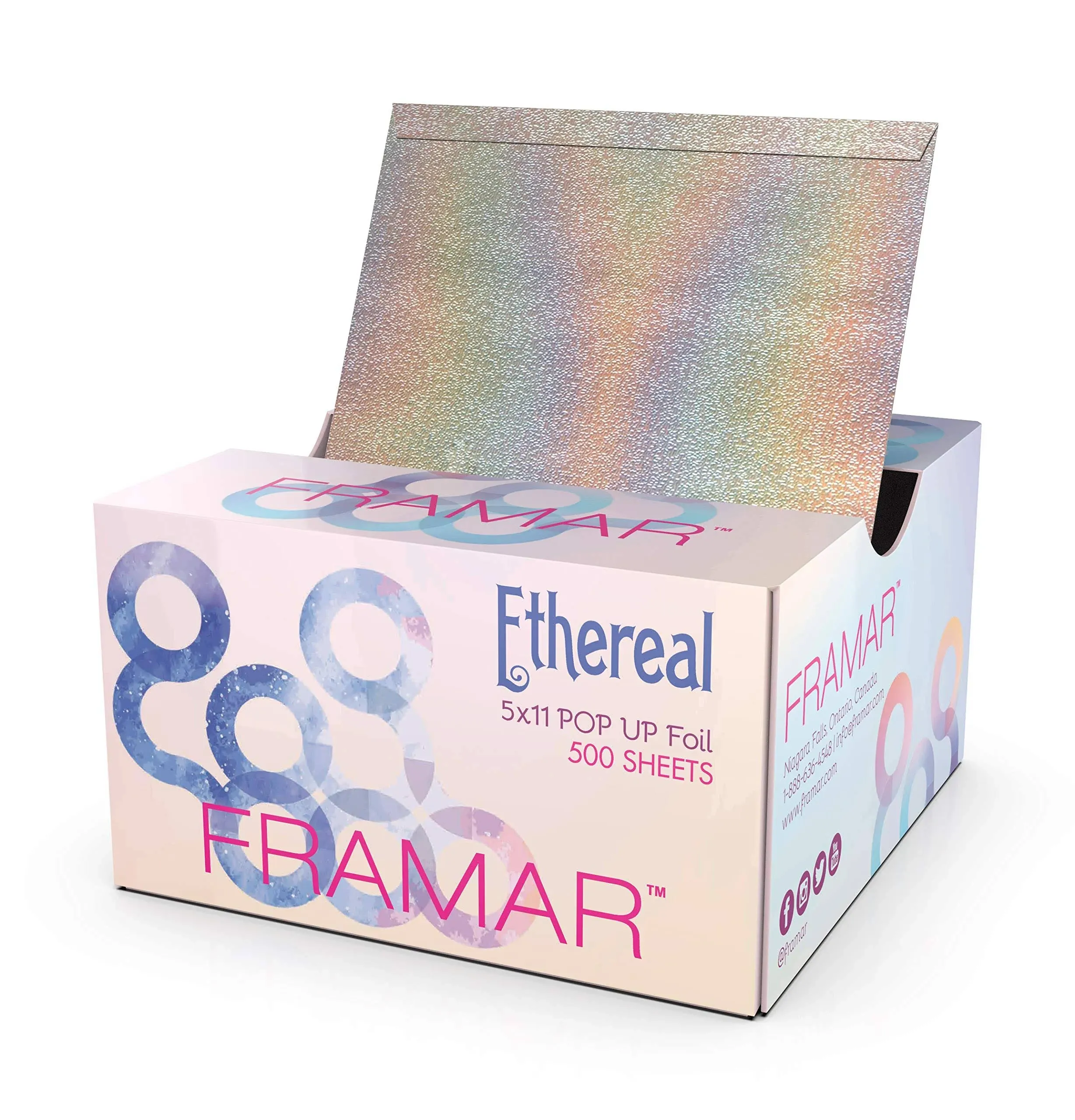 Framar Ethereal Pop Up Hair Foil Aluminum Foil Sheets Hair Foils for Highlighting ...