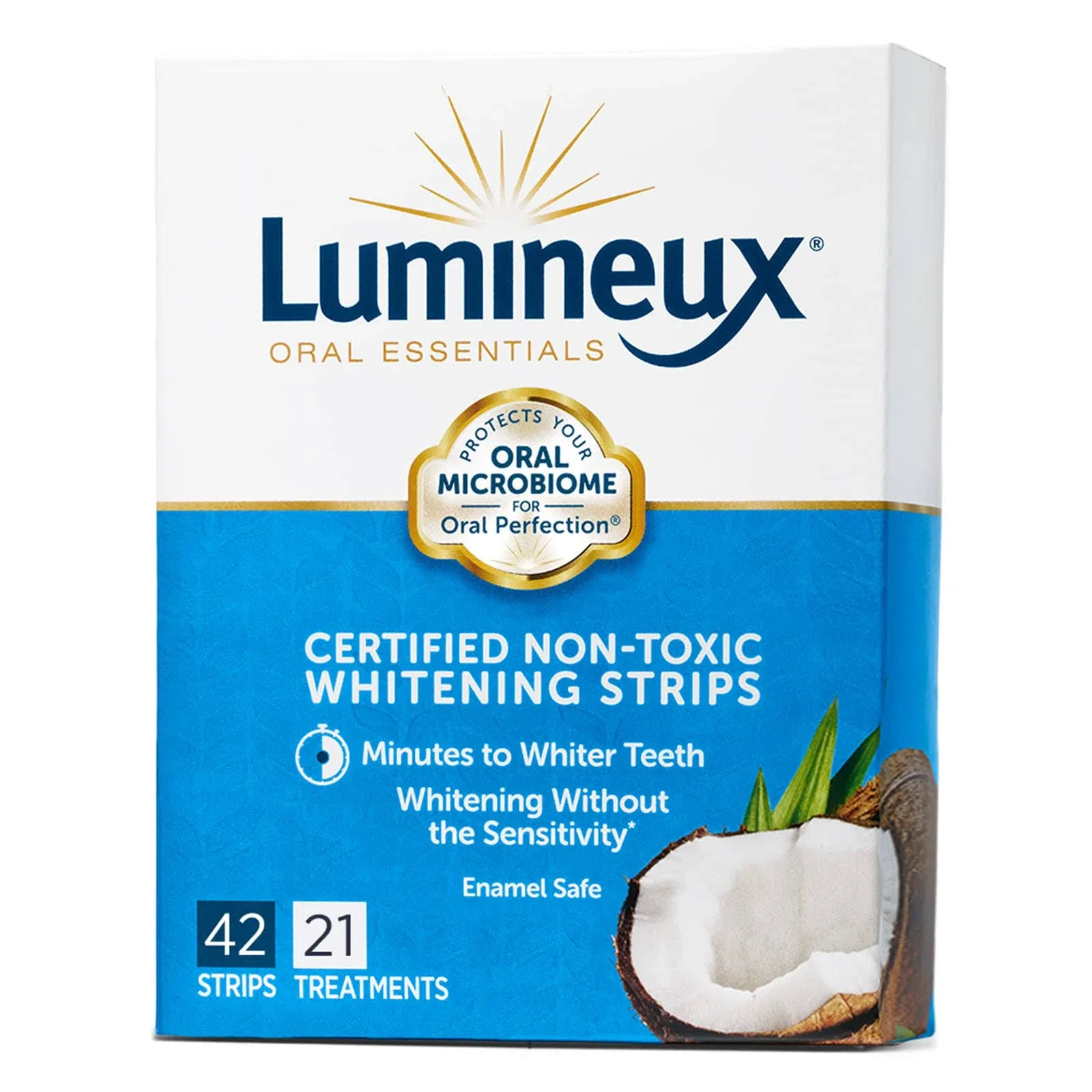 Lumineux Teeth Whitening Strips 21 Treatments - Enamel Safe for Whiter Teeth - Whitening Without the Sensitivity - Dentist Formulated and Certified Non-Toxic - Sensitivity Free