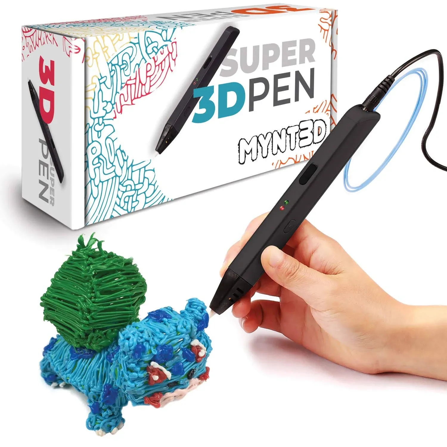 Super 3D Pen, 1.75Mm ABS and PLA Compatible 3D Printing Pen