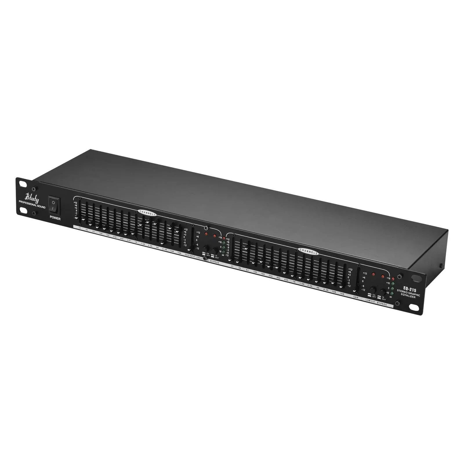 Btuty Dual Channel 15-Band Equalizer 1U Rack Mount Eq-215