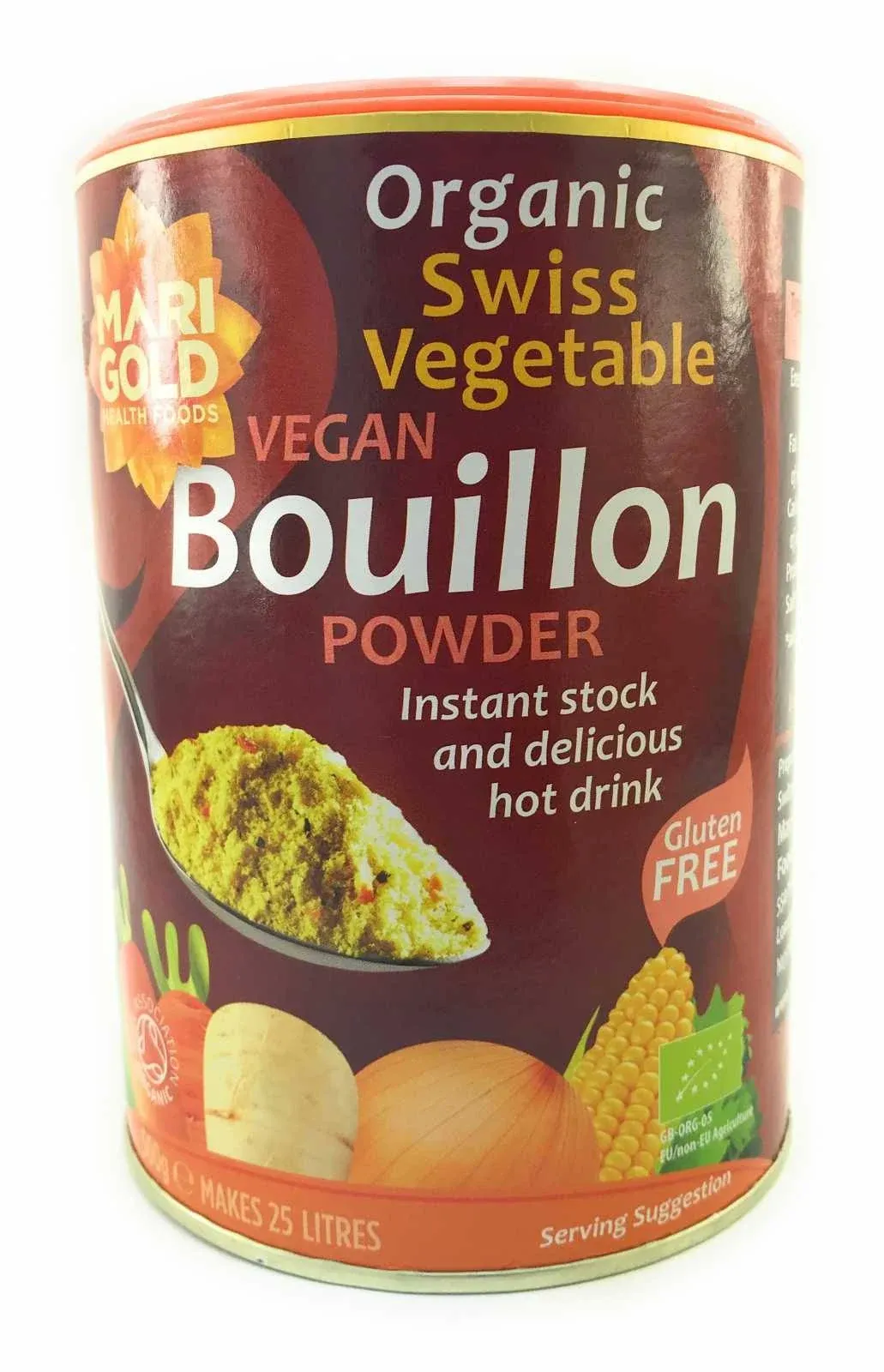 Marigold Swiss Vegetable Vegan Bouillon Powder Reduced Salt 150 g