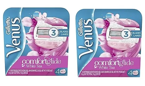 Gillette Venus Comfort Glide White Tea 3-Blade Razor Blade Refills, 4 ct | CVS