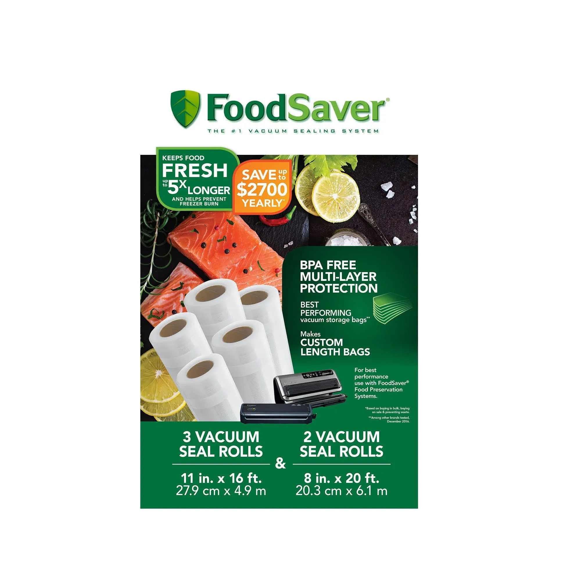 Extended Food Preservation with Custom Length Vacuum Sealer Bags Bundle