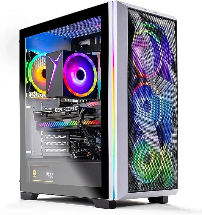 Skytech Chronos Gaming PC Desktop – AMD Ryzen 5 5600x 3.7 GHz, RTX 3070, 1TB NVMe Ssd, 16g DDR4 3200, 650W Gold PSU, AC Wi-Fi, Windows 10 Home 64-bit