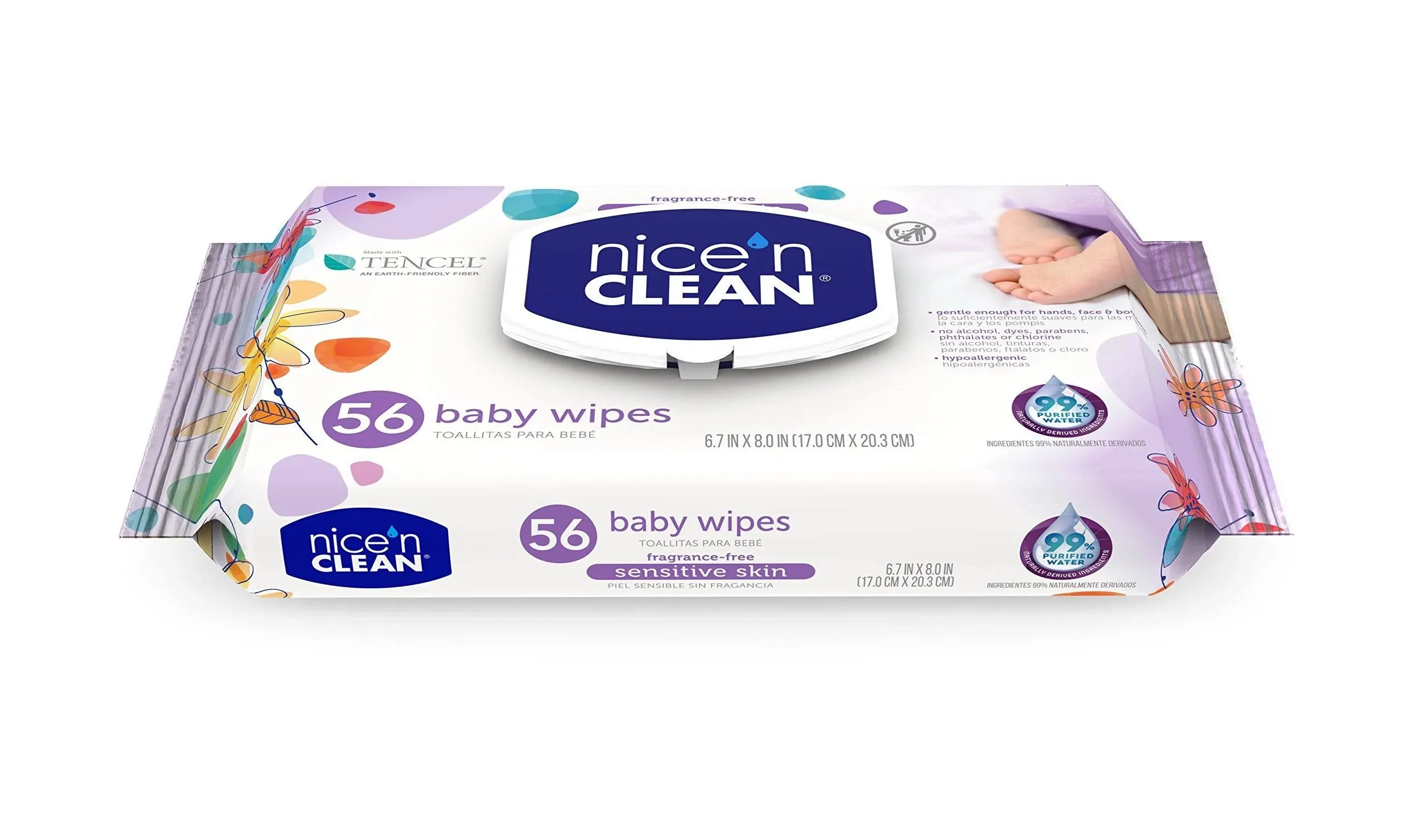 Nice 'n Clean Sensitive Skin Baby Wipes 56 ct