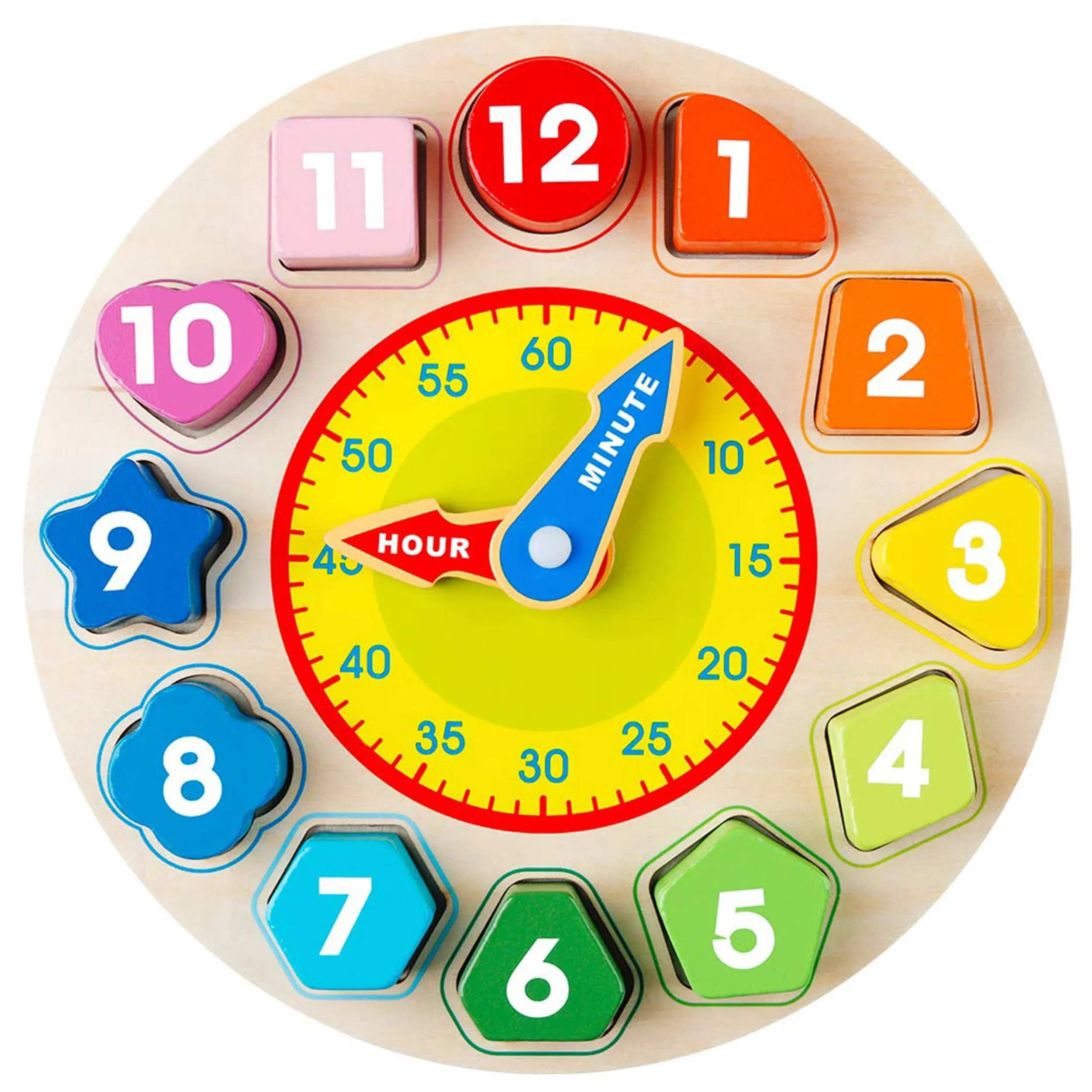 Clock Learning for Kids - Teaching Time Montessori Toys for Toddlers Learning Clock Early Learning Educational Toy Gift for 3 Year Old Toddler Baby Kids