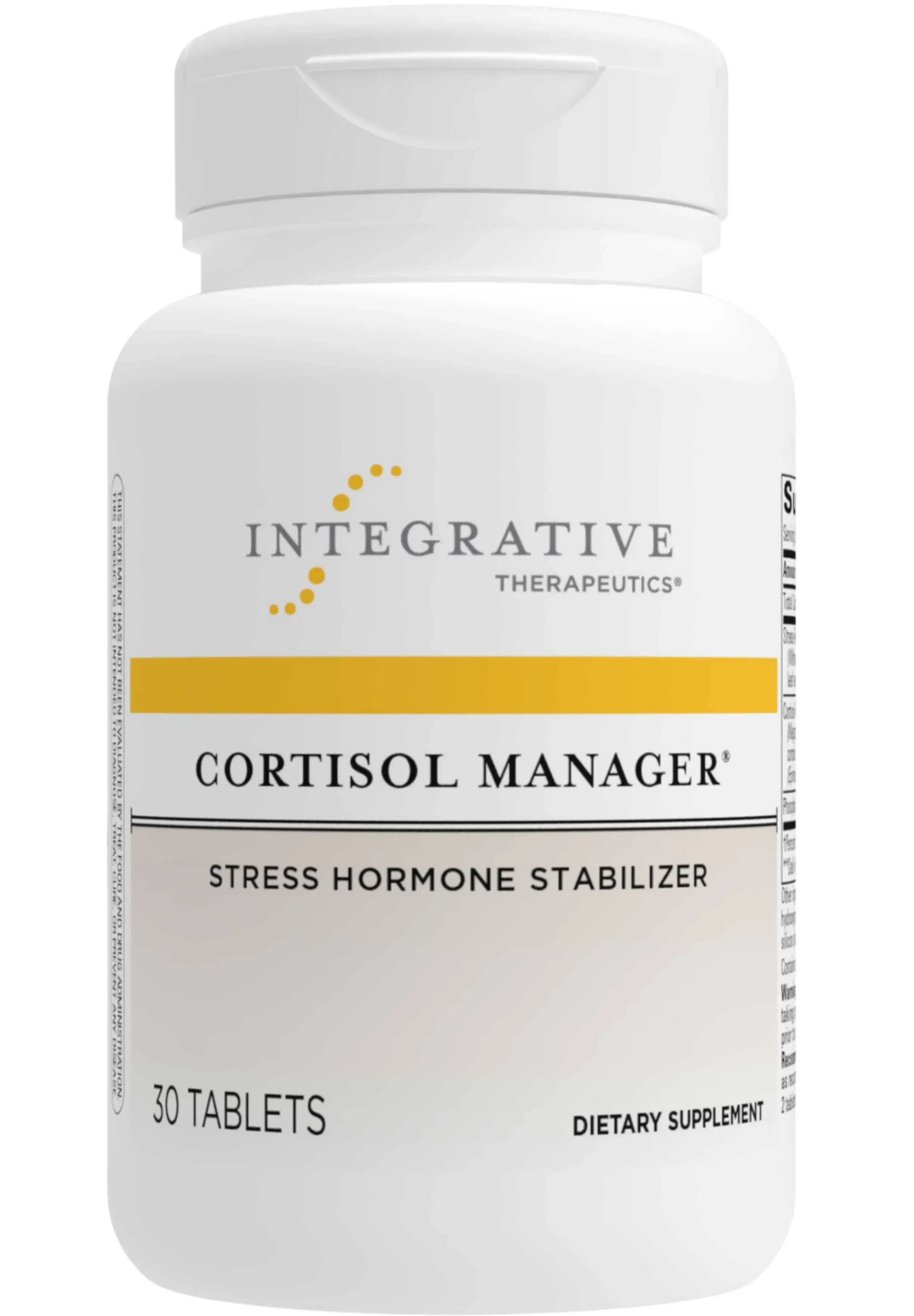 Cortisol Manager Allergen Free - Integrative Therapeutics - with Ashwagandha, L-Theanine - Reduces Stress to Support Sleep* - Supports Adrenal Health* - 30 Count